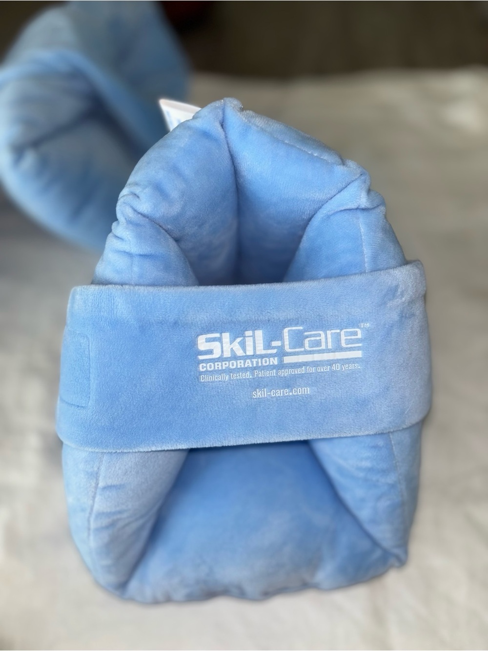 Skil-Care Pressure Relief Heel Cushion Bootie Blue